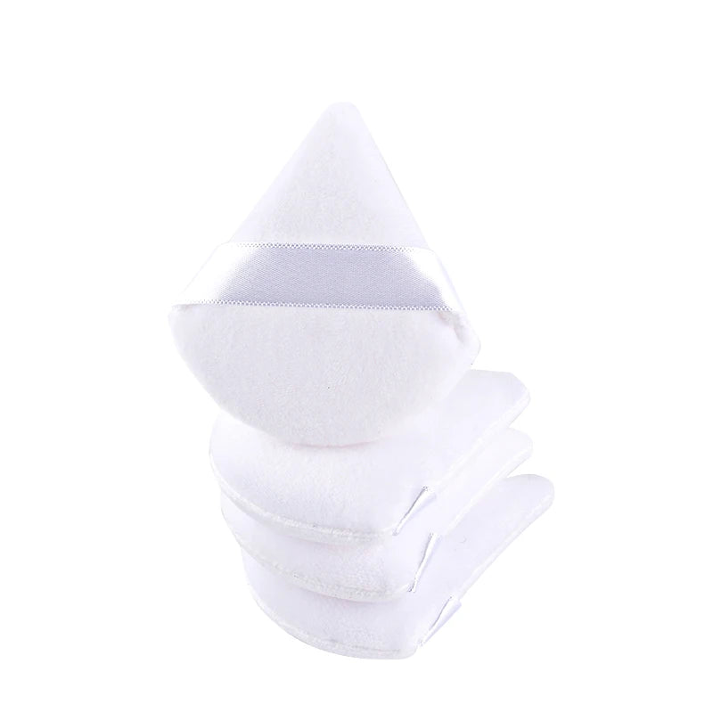 SHIDISHANGPIN Triangle Velvet Powder Puff – Reusable Face Cosmetic Sponge, Mini Cotton Makeup Puff for Foundation, Eyeshadow, and Beauty Tools (1/2/3/6pcs)
