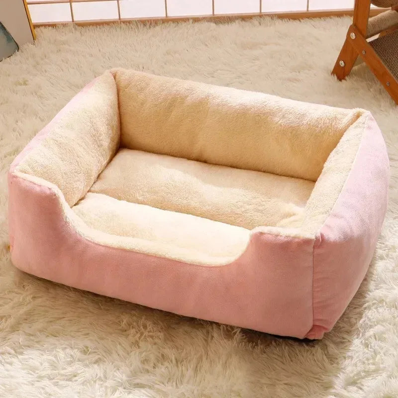 Soft Plush Pet Bed for Cats & Small Dogs – Cozy Breathable Cushion House
