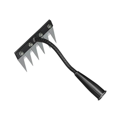 Carbon Steel Garden Weeding Rake – 5/6/7/8 Teeth Soil Loosening & Weed Removal Tool for Farm, Garden & Landscaping